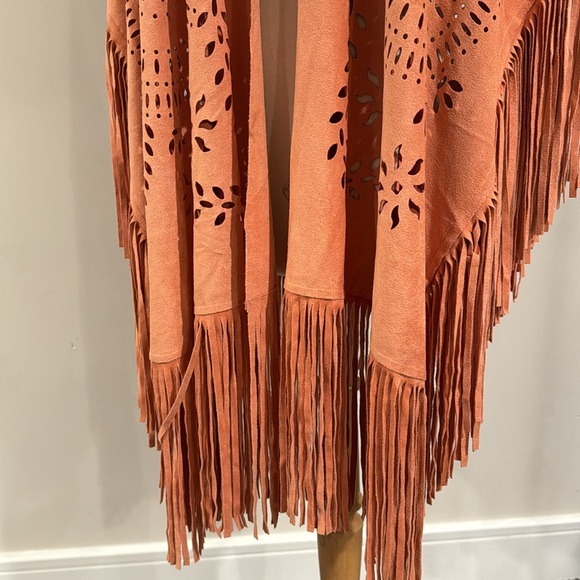 Chicos Gingered Peach Ruana Wrap - Picture 4 of 15